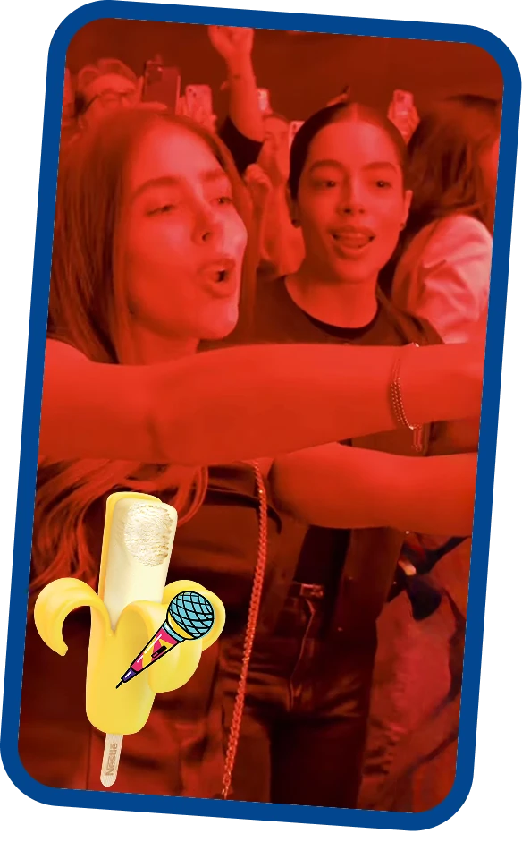 Fan enjoying the experience