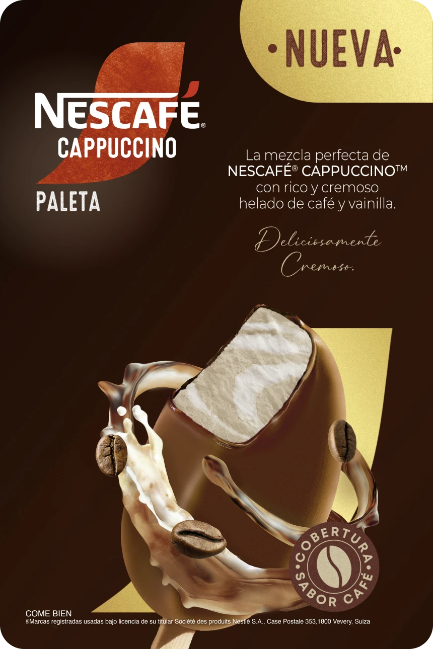 Nueva paleta Nescafé Cappuccino, deliciosamente cremosa
